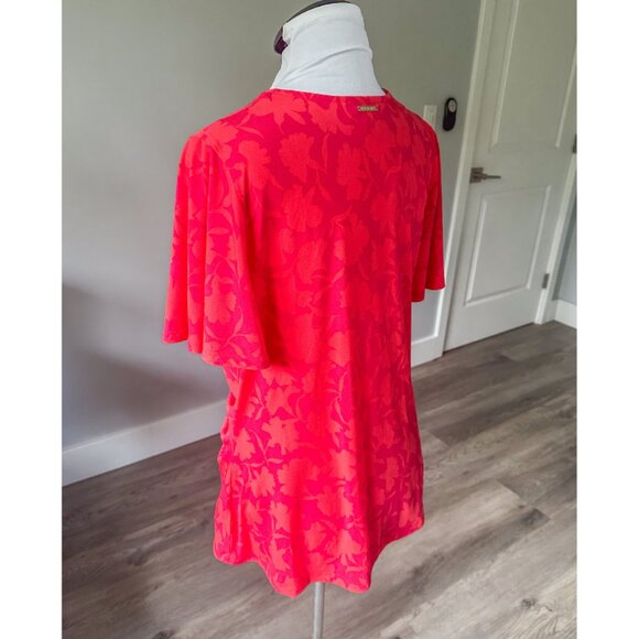 Michael Kors Women's Printed Ruched Flutter-Sleeve Top - NWT! - Picture 9 of 10